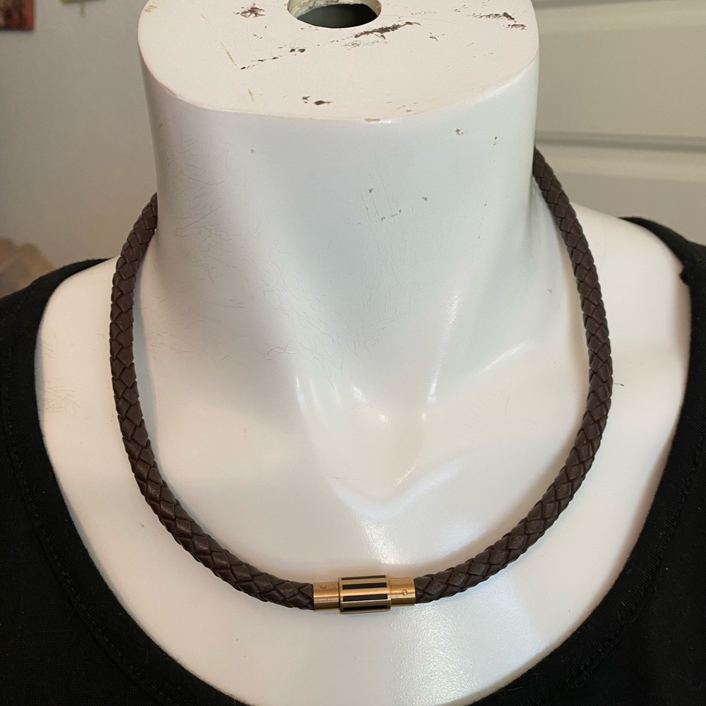 New Bruno Banani men’s leather cord necklace